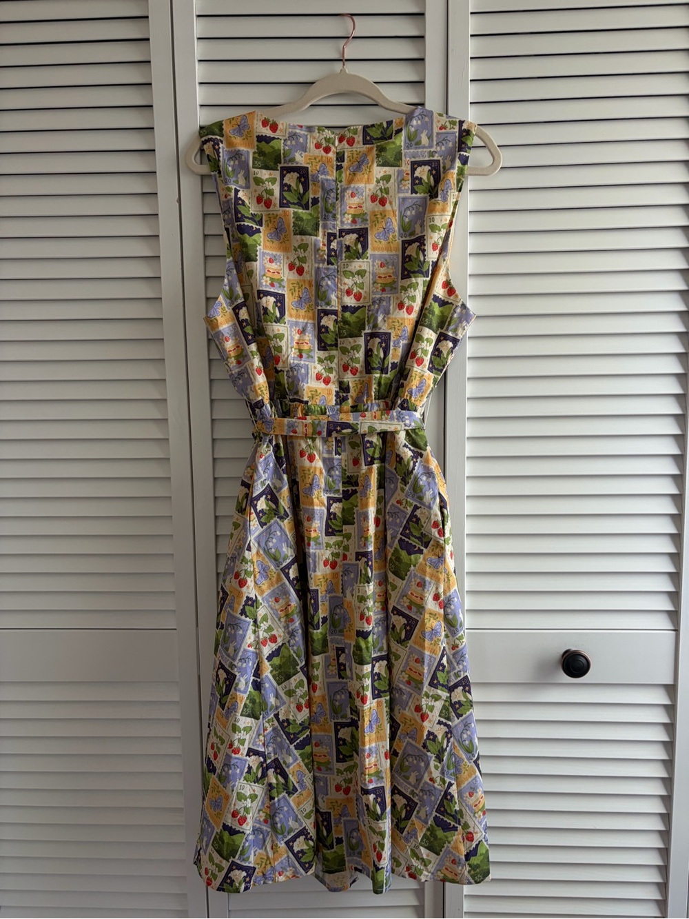 Tulip B Multicolor Floral Stamp Print Midi Dress - Picture 8 of 8